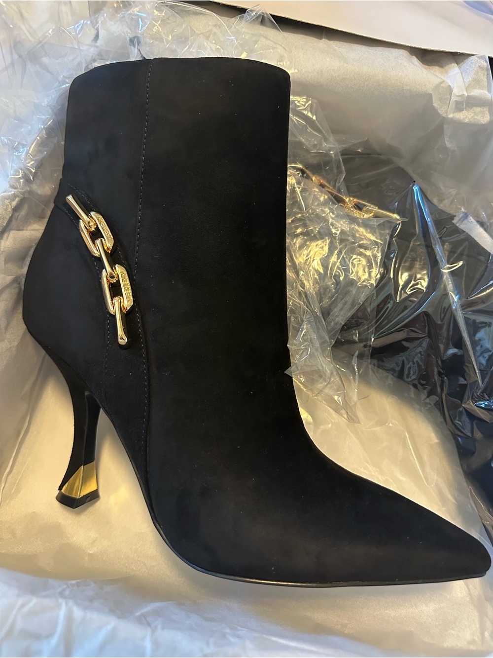 Nine West Chaine Tapered Heel Dress Ankle Booties